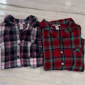 Victoria's Secret lot of 2 PJ tops.
